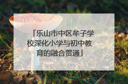 乐山市中区牟子学校深化小学与初中教育的融合贯通