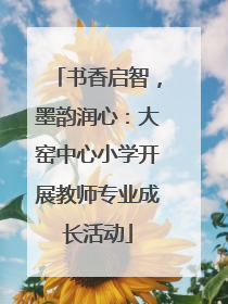 书香启智，墨韵润心：大窑中心小学开展教师专业成长活动