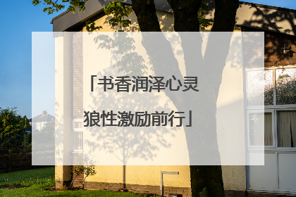 书香润泽心灵 狼性激励前行