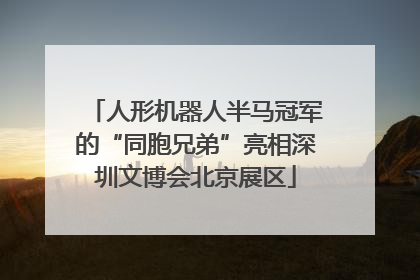 人形机器人半马冠军的“同胞兄弟”亮相深圳文博会北京展区