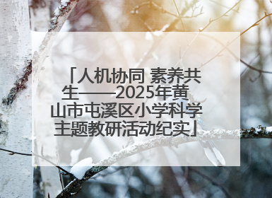 人机协同 素养共生——2025年黄山市屯溪区小学科学主题教研活动纪实