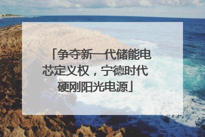 争夺新一代储能电芯定义权，宁德时代硬刚阳光电源