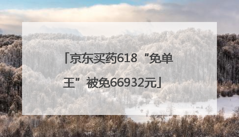 京东买药618“免单王”被免66932元