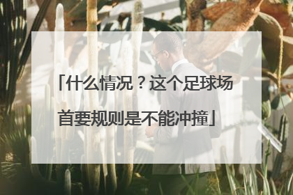 什么情况？这个足球场首要规则是不能冲撞