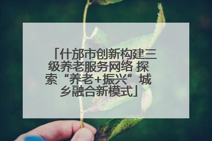 什邡市创新构建三级养老服务网络 探索“养老+振兴”城乡融合新模式