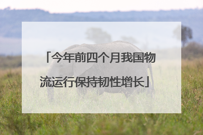今年前四个月我国物流运行保持韧性增长