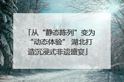 从“静态陈列”变为“动态体验” 湖北打造沉浸式非遗盛宴