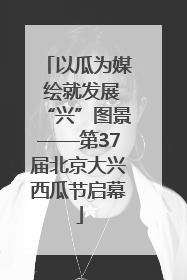 以瓜为媒 绘就发展“兴”图景——第37届北京大兴西瓜节启幕