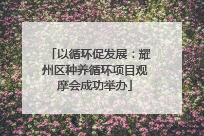 以循环促发展：耀州区种养循环项目观摩会成功举办
