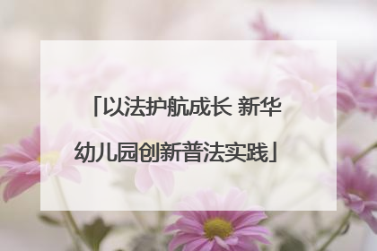 以法护航成长 新华幼儿园创新普法实践
