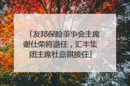 友邦保险董事会主席谢仕荣将退任，汇丰集团主席杜嘉祺接任