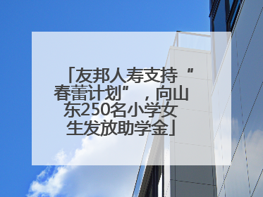 友邦人寿支持“春蕾计划”，向山东250名小学女生发放助学金