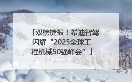 双榜捷报！希迪智驾闪耀“2025全球工程机械50强峰会”