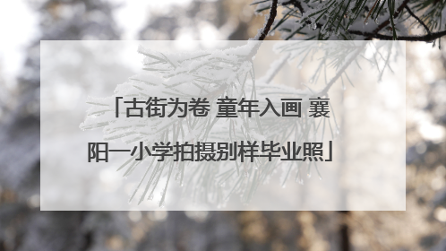 古街为卷 童年入画 襄阳一小学拍摄别样毕业照