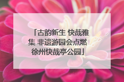 古韵新生 快哉雅集 非遗游园会点燃徐州快哉亭公园