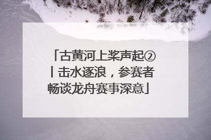 古黄河上桨声起②丨击水逐浪，参赛者畅谈龙舟赛事深意