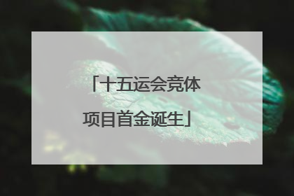 十五运会竞体项目首金诞生