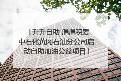 升升自助 涓涓积爱 中石化黄冈石油分公司启动自助加油公益项目