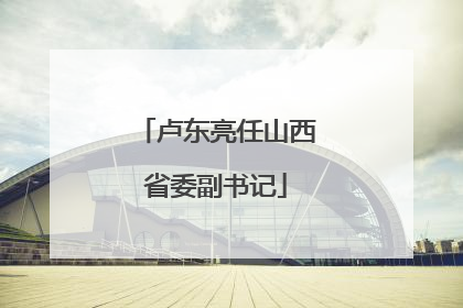 卢东亮任山西省委副书记