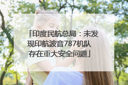 印度民航总局：未发现印航波音787机队存在重大安全问题