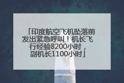 印度航空飞机坠落前发出紧急呼叫！机长飞行经验8200小时，副机长1100小时