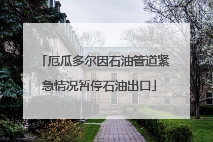厄瓜多尔因石油管道紧急情况暂停石油出口