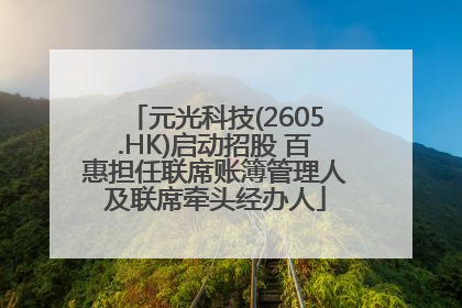 元光科技(2605.HK)启动招股 百惠担任联席账簿管理人及联席牵头经办人