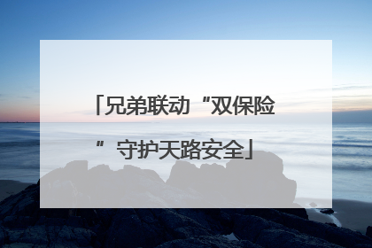 兄弟联动“双保险”守护天路安全