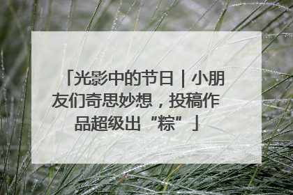 光影中的节日｜小朋友们奇思妙想，投稿作品超级出“粽”