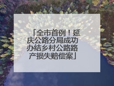 全市首例！延庆公路分局成功办结乡村公路路产损失赔偿案