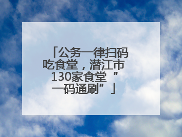 公务一律扫码吃食堂，潜江市130家食堂“一码通刷”