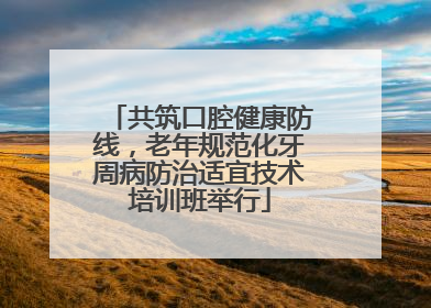 共筑口腔健康防线，老年规范化牙周病防治适宜技术培训班举行