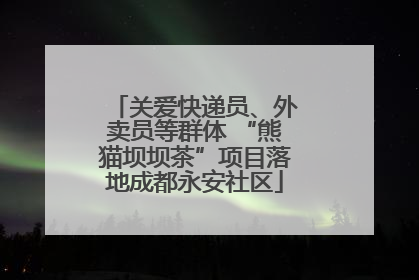 关爱快递员、外卖员等群体 “熊猫坝坝茶”项目落地成都永安社区