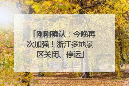 刚刚确认：今晚再次加强！浙江多地景区关闭、停运