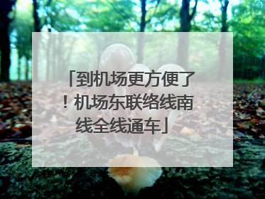 到机场更方便了！机场东联络线南线全线通车