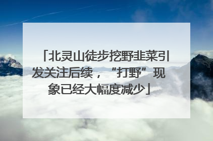 北灵山徒步挖野韭菜引发关注后续，“打野”现象已经大幅度减少
