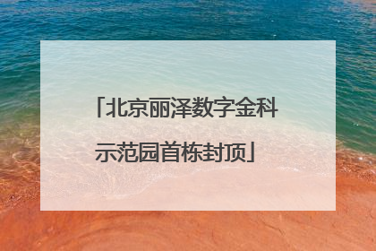 北京丽泽数字金科示范园首栋封顶