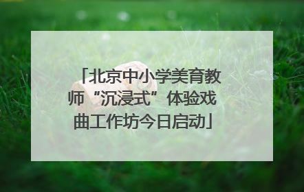 北京中小学美育教师“沉浸式”体验戏曲工作坊今日启动