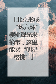 北京形成“环六环”樱桃观光采摘带,这里能买“明星樱桃”