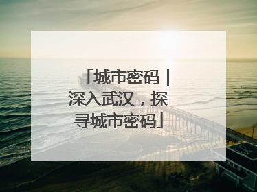 城市密码｜深入武汉，探寻城市密码