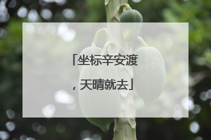 坐标辛安渡，天晴就去