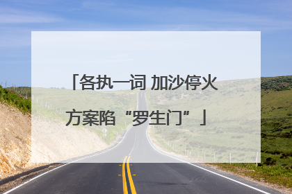 各执一词 加沙停火方案陷“罗生门”