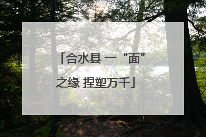 合水县 一“面”之缘 捏塑万千