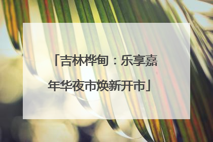 吉林桦甸：乐享嘉年华夜市焕新开市