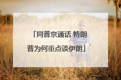 同普京通话 特朗普为何重点谈伊朗