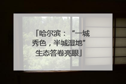 哈尔滨：“一城秀色，半城湿地”生态答卷亮眼