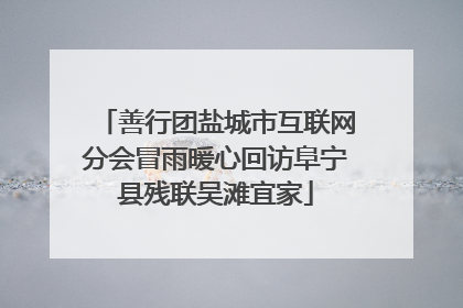 善行团盐城市互联网分会冒雨暖心回访阜宁县残联吴滩宜家