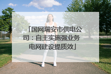 国网瑞安市供电公司：自主实施强业务 电网建设提质效