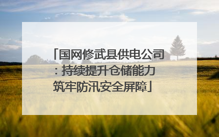 国网修武县供电公司：持续提升仓储能力 筑牢防汛安全屏障