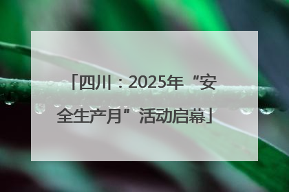 四川：2025年“安全生产月”活动启幕